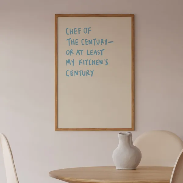 Chef Funny Kitchen Poster Print