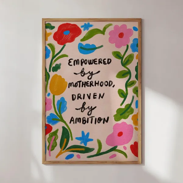 Boss Mom Motivational Quote, Empowering Office Decor