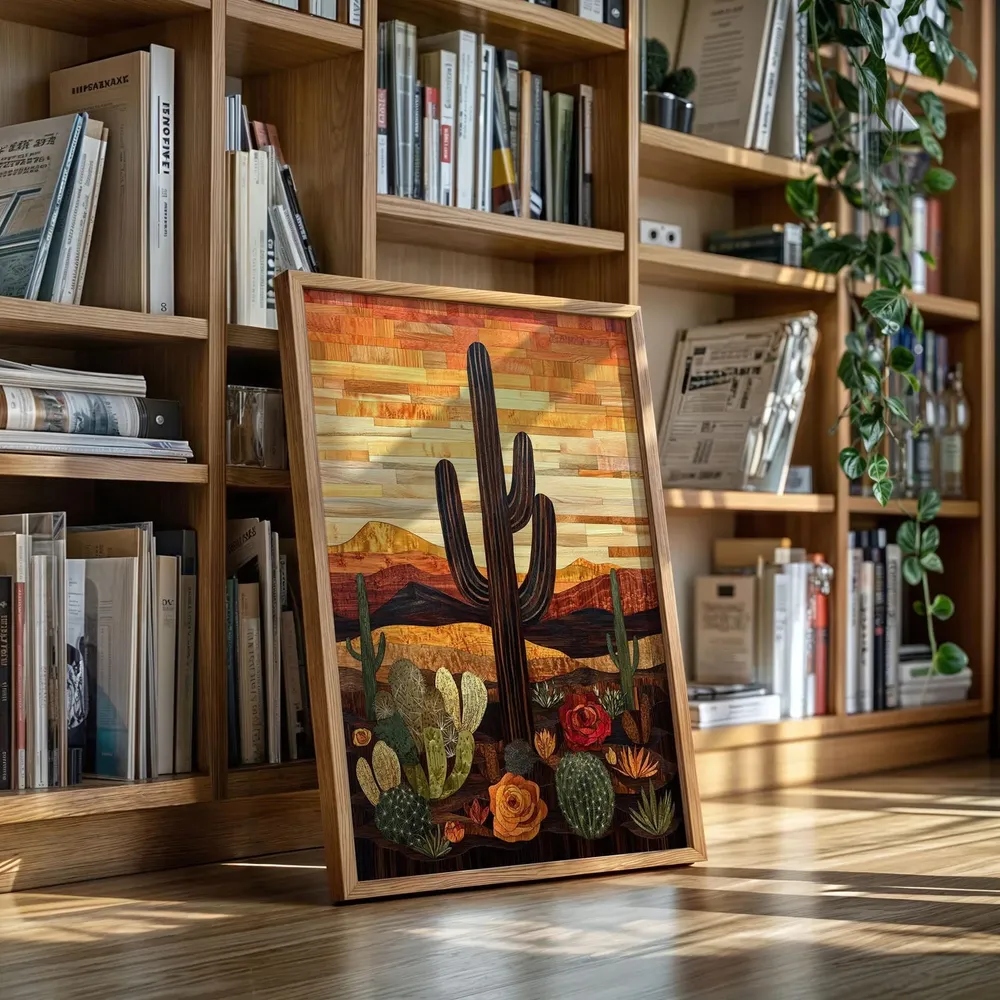 Desert Cactus Art Print, Southwestern Boho Decor