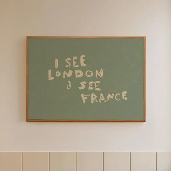 Funny Bathroom Art Print, I See London France