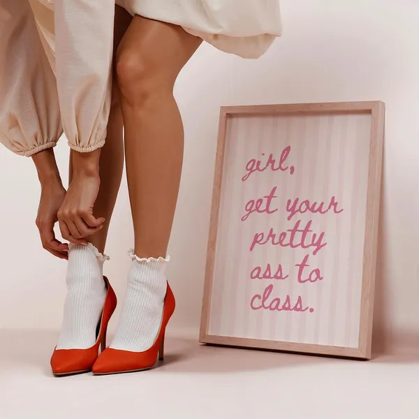 Girl Get Your Pretty Ass To Class Motivational Art Print