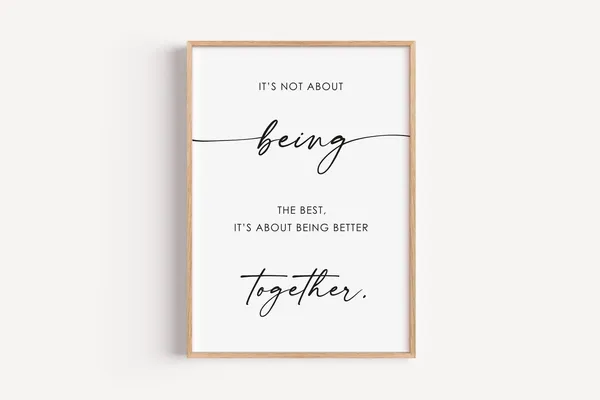 Teamwork Motivational Quote Art Print