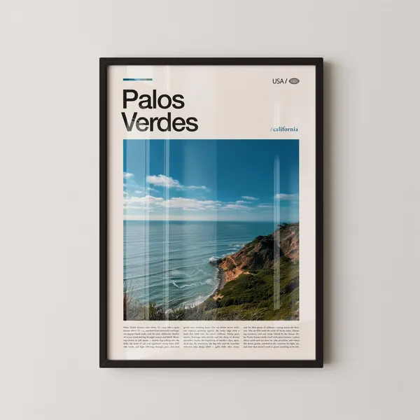 Palos Verdes Coastal Cliffs Travel Poster