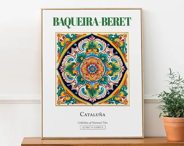 Baqueira Beret Catalonia Spain Travel Poster, Kitchen