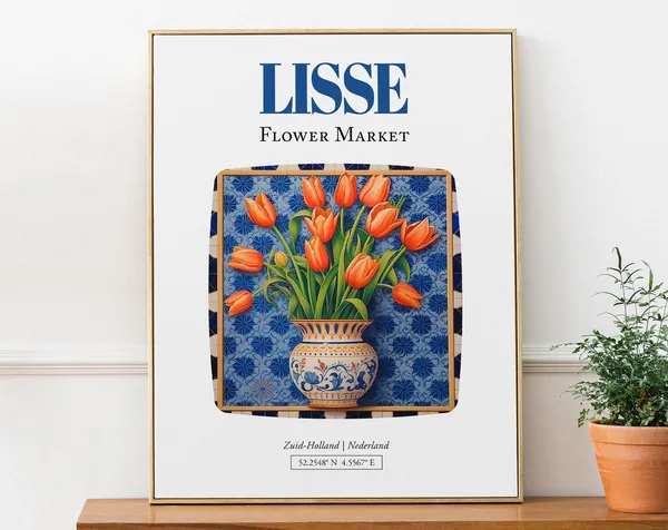 Lisse Zuidholland Flower Market Tulips Bouquet Art Print