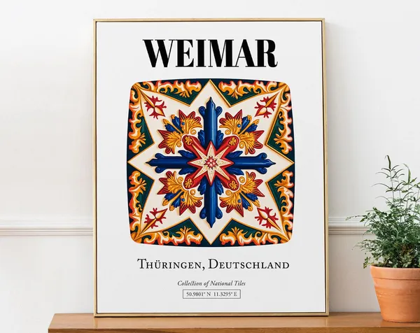 Weimar Thuringia Germany Tile Pattern Art Print