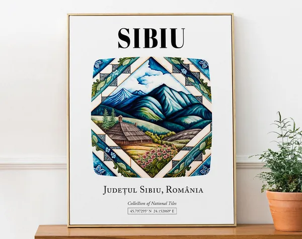 Sibiu Romania Traditional Tile, Carpathian Mountains