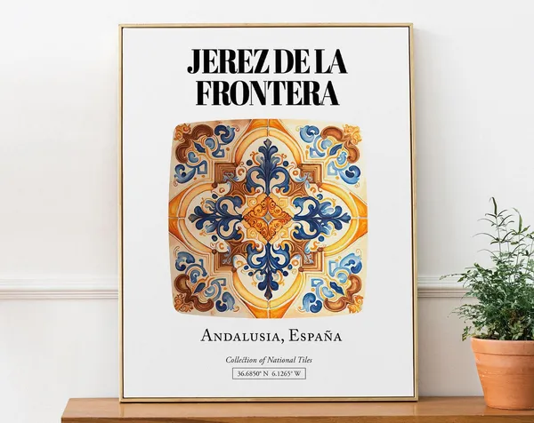 Jerez De La Frontera Traditional Tile Pattern Art Print