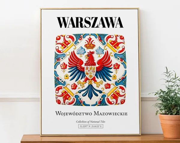 Warszawa Traditional Tile Pattern Art Print