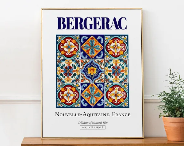 Bergerac Nouvelle-Aquitaine France Travel Poster