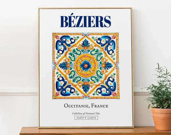 Bziers Occitanie France Minimalistic Travel Poster