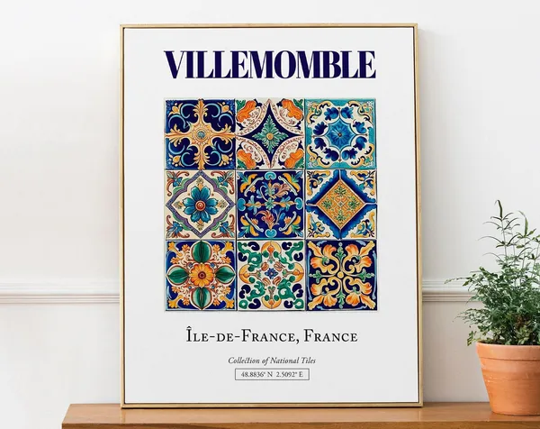 Villemomble France Traditional Tile Art Print