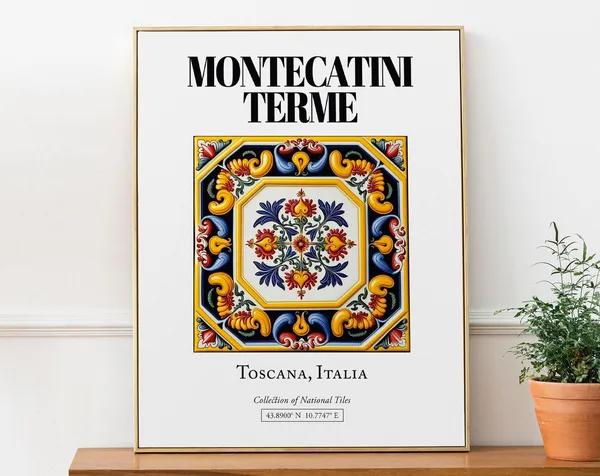 Montecatini Terme Toscana Italy Travel Poster
