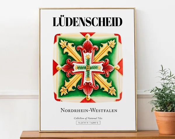 Ldenscheid Nordrheinwestfalen Germany Travel Poster