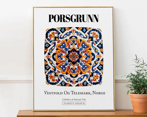 Porsgrunn Vestfold Og Telemark Norge Poster Print