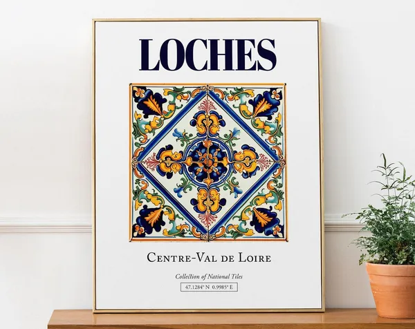Loches Centre-Val de Loire France Travel Poster