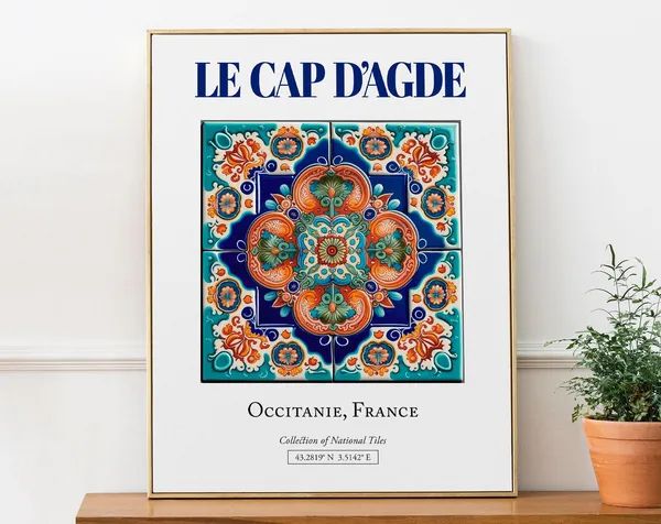 Le Cap Dagde Occitanie France Travel Poster