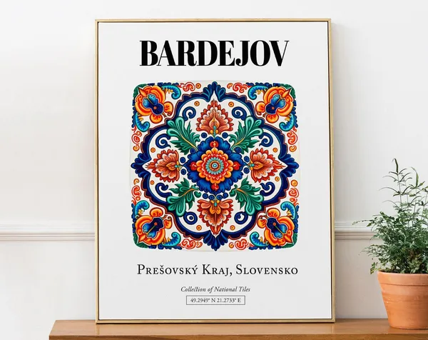 Bardejov Preovsk Kraj Slovensko Traditional Tile Pattern Art Print