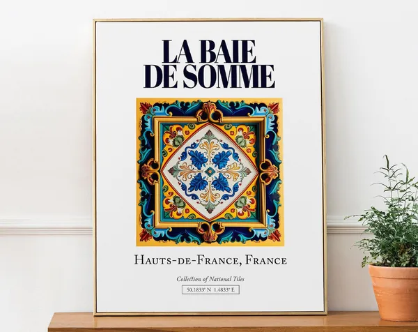 La Baie De Somme France Folk Traditional Travel Poster