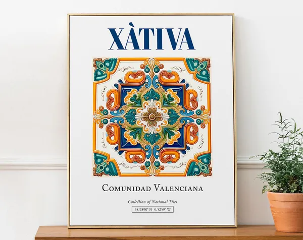 Xtiva Comunidad Valenciana Spain Travel Poster