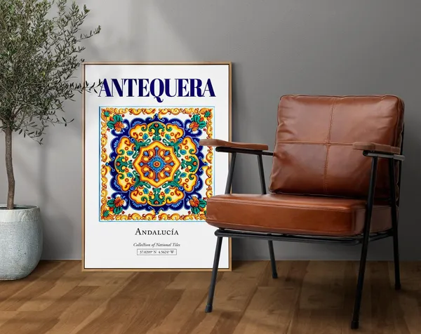 Antequera, Andaluca Spain Traditional Tile Travel Poster