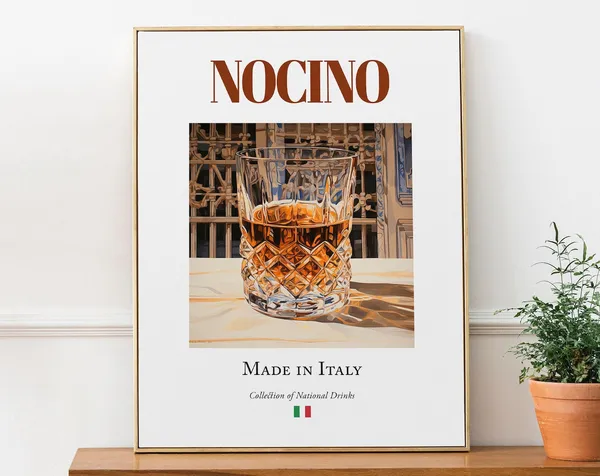 Nocino On Maiolica Tile, Italian Beverage Art Print