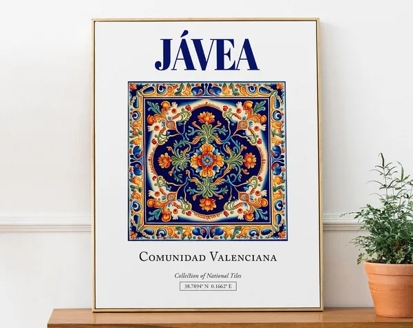 Jvea Comunidad Valenciana Spain Minimalist Tile Art Print