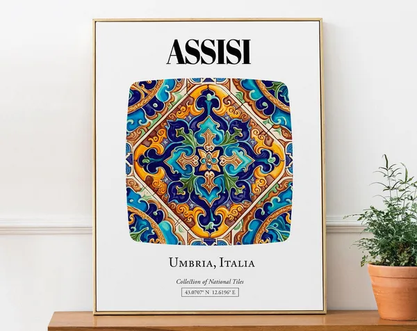 Assisi Umbria Italy Traditional Tile Pattern Art Print