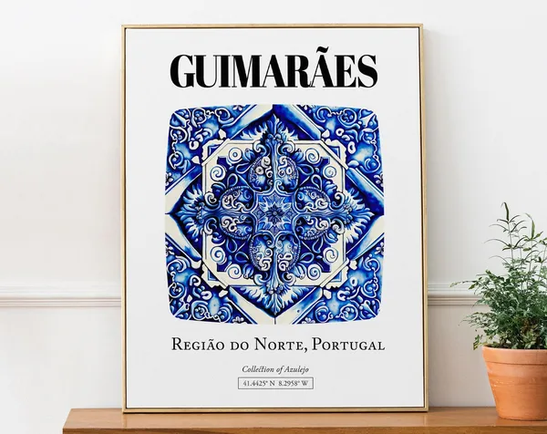 Guimares Regio Do Norte Portugal Tile Pattern Art Print
