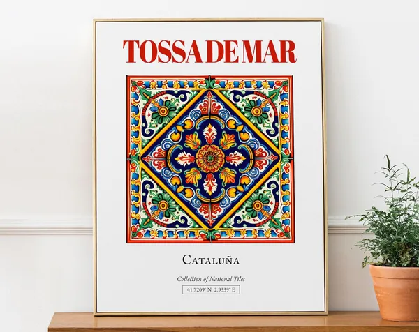 Tossa De Mar Catalua Spain Traditional Tile Poster