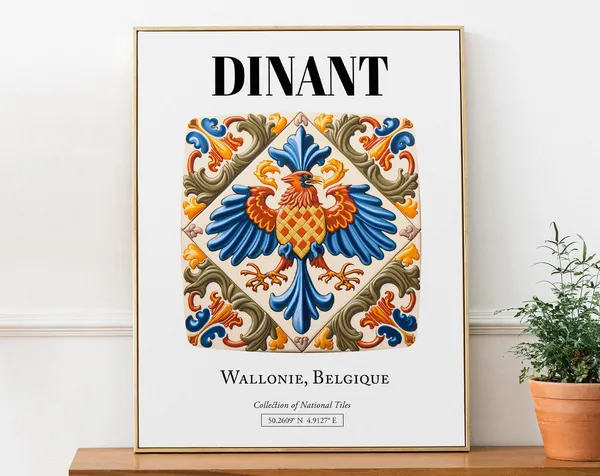 Dinant Wallonie Belgique Eagle Coat of Arms Art Print