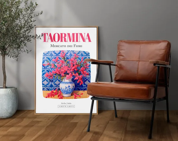 Taormina Sicilia Italia Mercato Dei Fiori Art Print