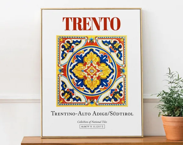 Trento Trentino-Alto Adige, Italy Travel Poster