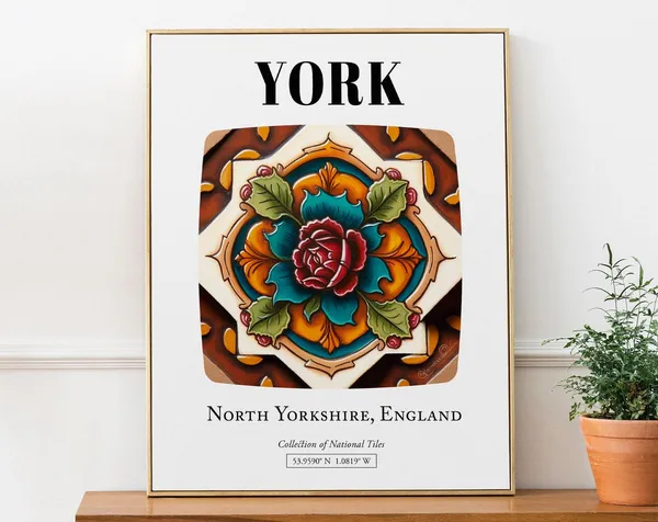 York Tile Pattern English History Art Print