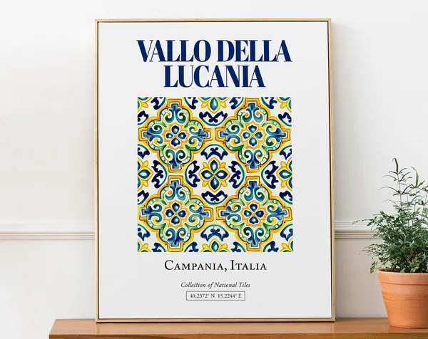 Vallo Della Lucania Campania Italy Travel Poster