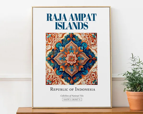 Raja Ampat Islands Minimalist Travel Poster