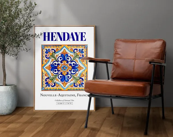 Hendaye, France Minimalist Travel Poster