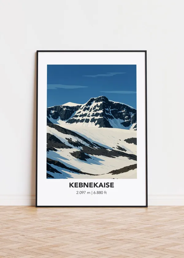 Kebnekaise Mountain Poster, Scandinavian Landscape