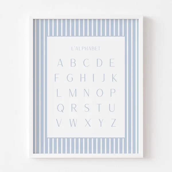 Alphabet Playroom Wall Decor, Boy Bedroom Art
