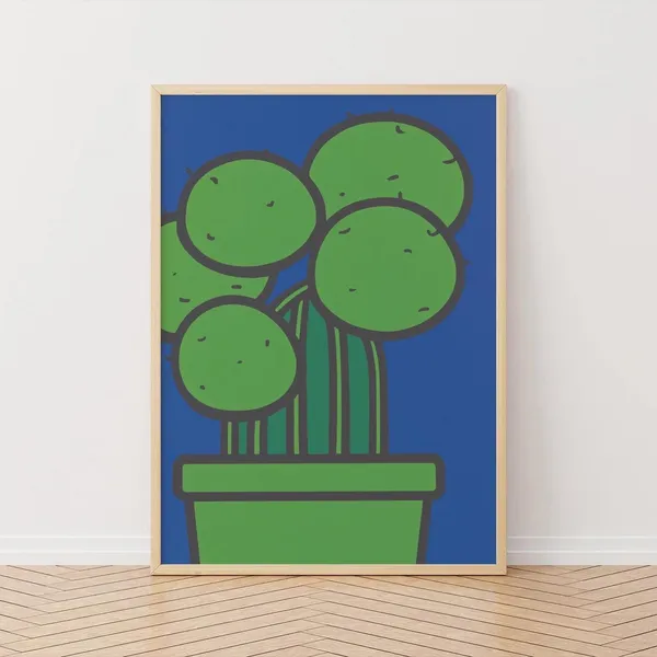 Modern Cactus Pop Art Print, Mexican Botanical
