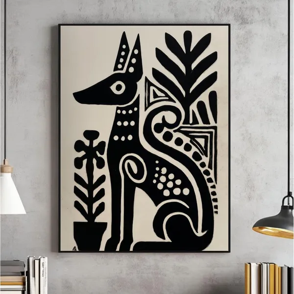 Traditional Mexican Folk Art Poster, Vintage Culture