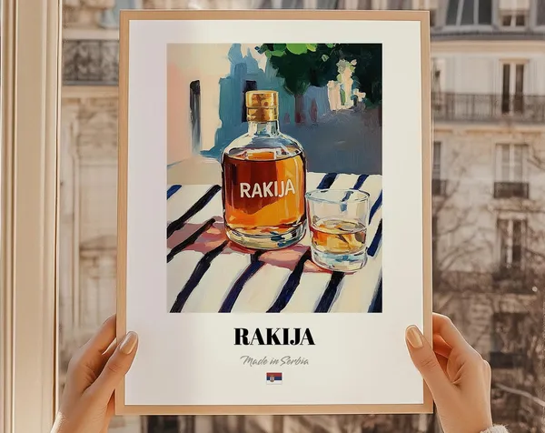 Rakija Serbian Spirit Bar Decor Art Print