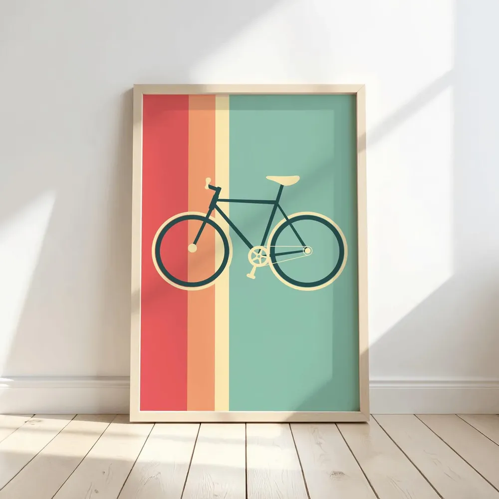 Bike Poster Print, Cycling Home Decor