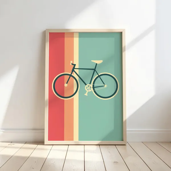 Bike Poster Print, Cycling Home Decor