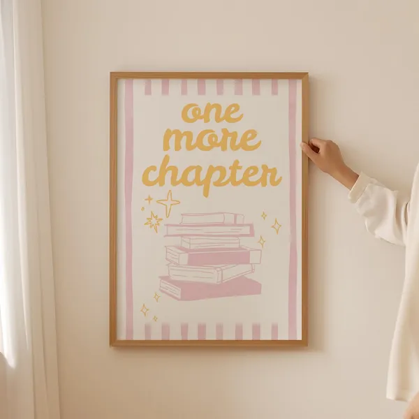 One More Chapter Preppy Book Club Art Print