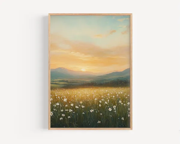 Psalm 465 Sunrise Field Vintage Bible Verse Art Print