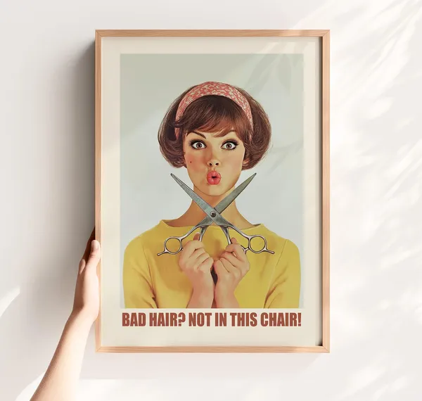 Funny Retro Salon Art Print