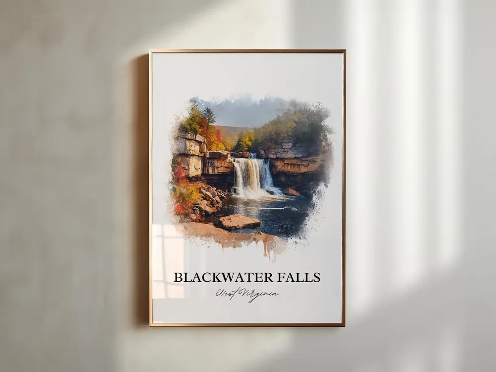 Blackwater Falls West Virginia Travel Poster - Image 3