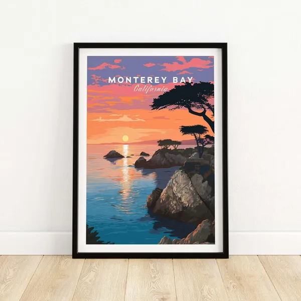 Monterey Bay Pacific Grove Coastal Art Print