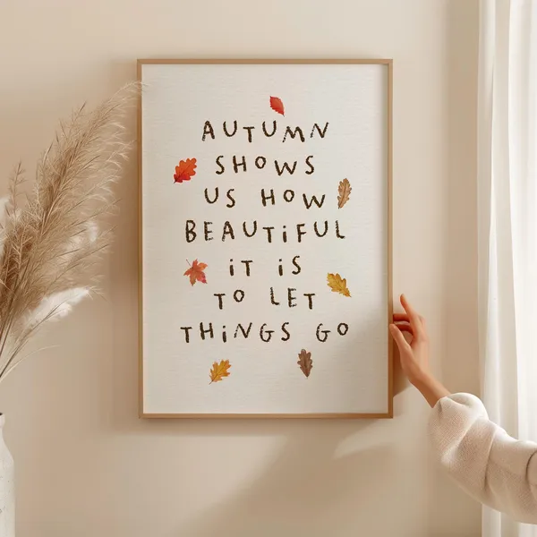 Autumn Halloween Wall Art Print, Seasonal Decor